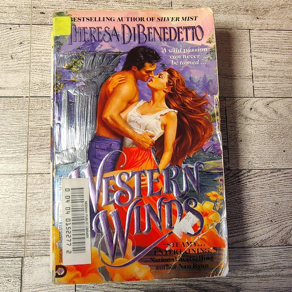 Western Winds by Theresa DiBenedetto Paperback Romance Novel 1991 Ex-Lib‎ 1st Ed